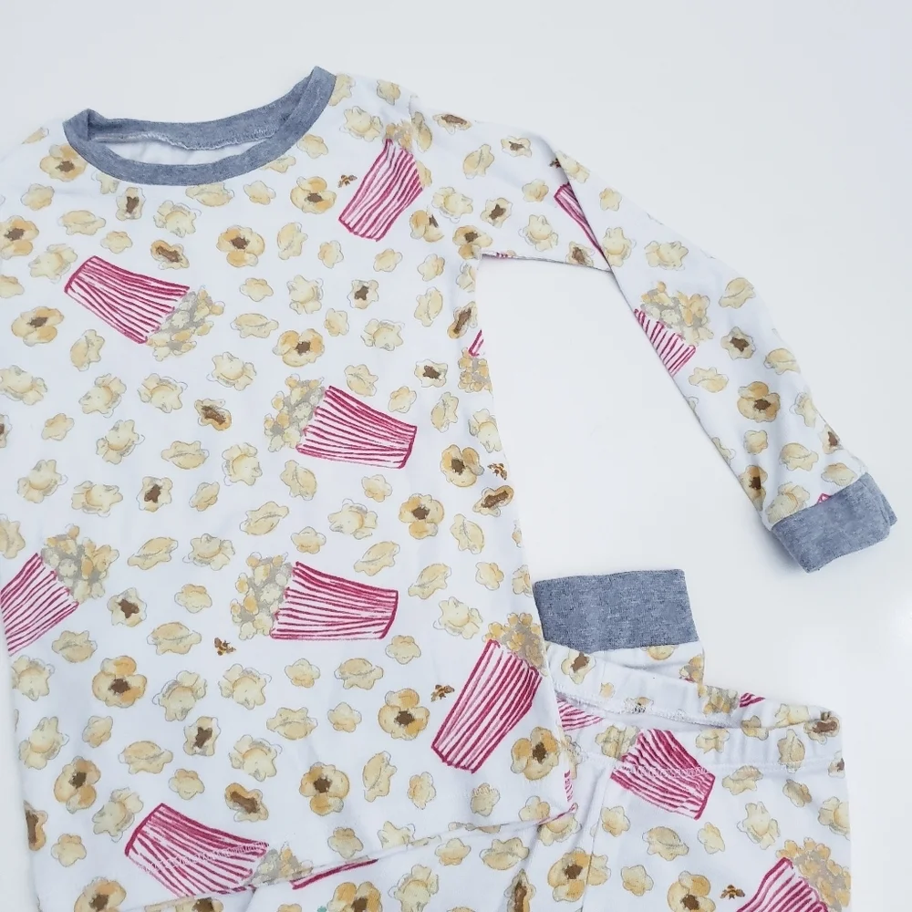Burt's Bees Kids Organic Popcorn TV Movie Long Sleeve PJ Set